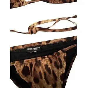 Maillot De Bain Une Pièce Dolce & Gabbana Imprimé Léopard Et Roses Rouges - Taille S/UK8 - Neuf Avec étiquettes
